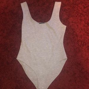 NWOT F21 Grey Bodysuit
